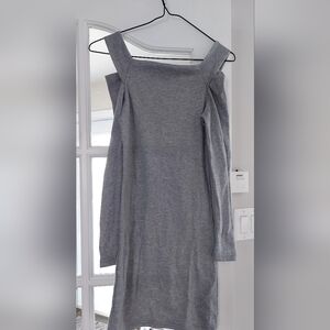 Gray Off-Shoulder Dress